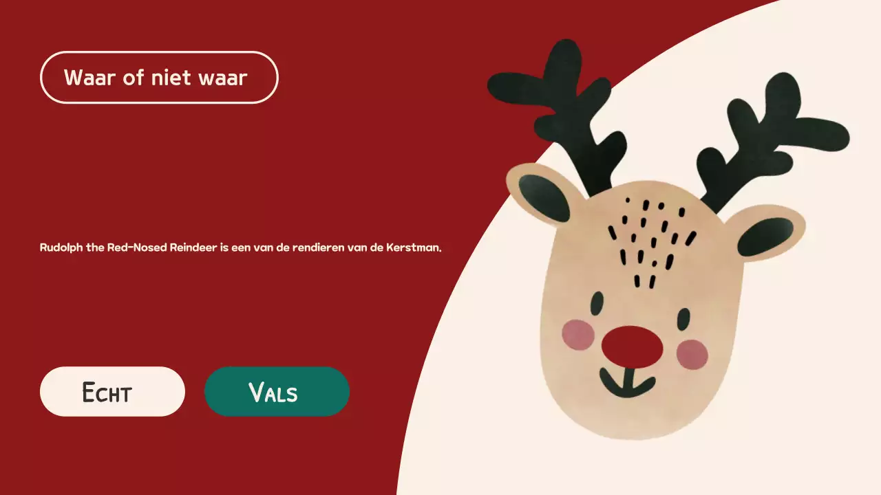 Rood Beige Illustratie Kerst Quiz