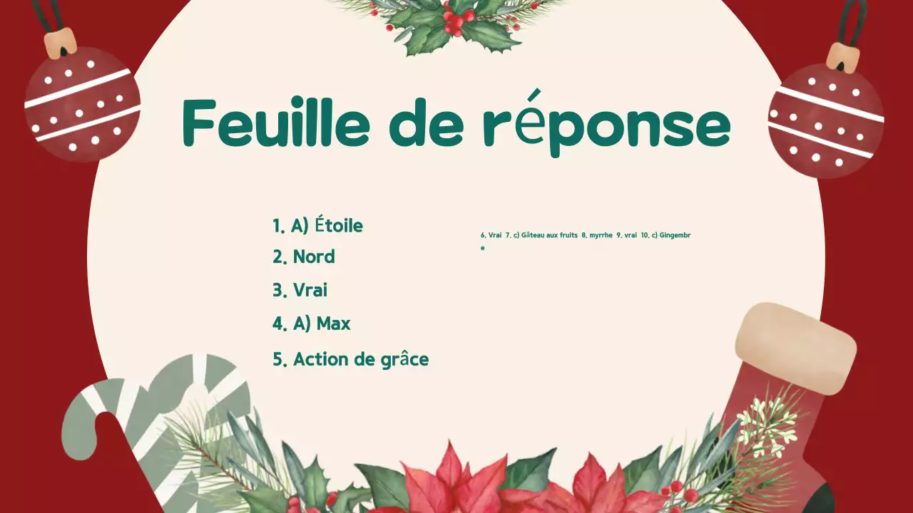 Red Beige Illustration Christmas Quiz