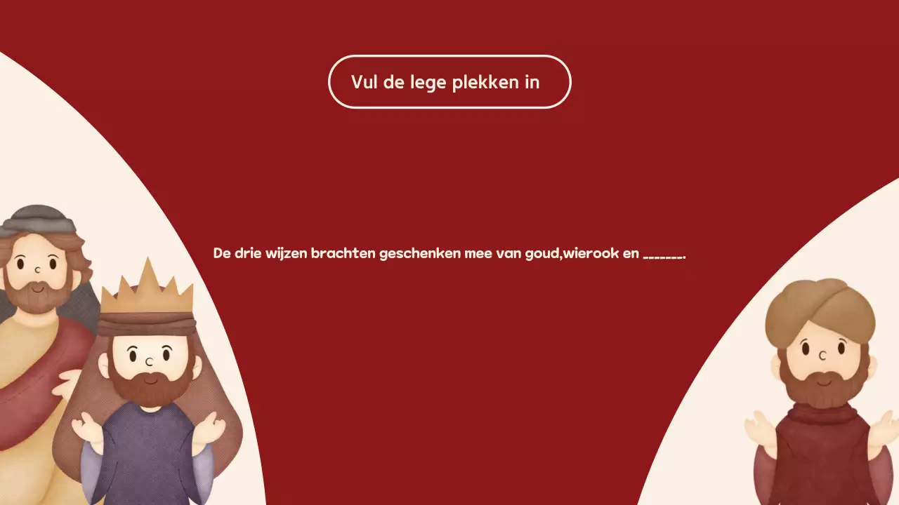 Rood Beige Illustratie Kerst Quiz