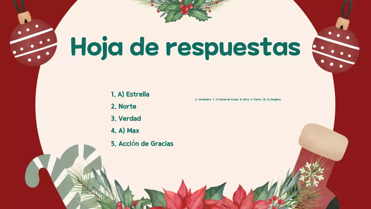 Rojo Beige Ilustración Christmas Quiz