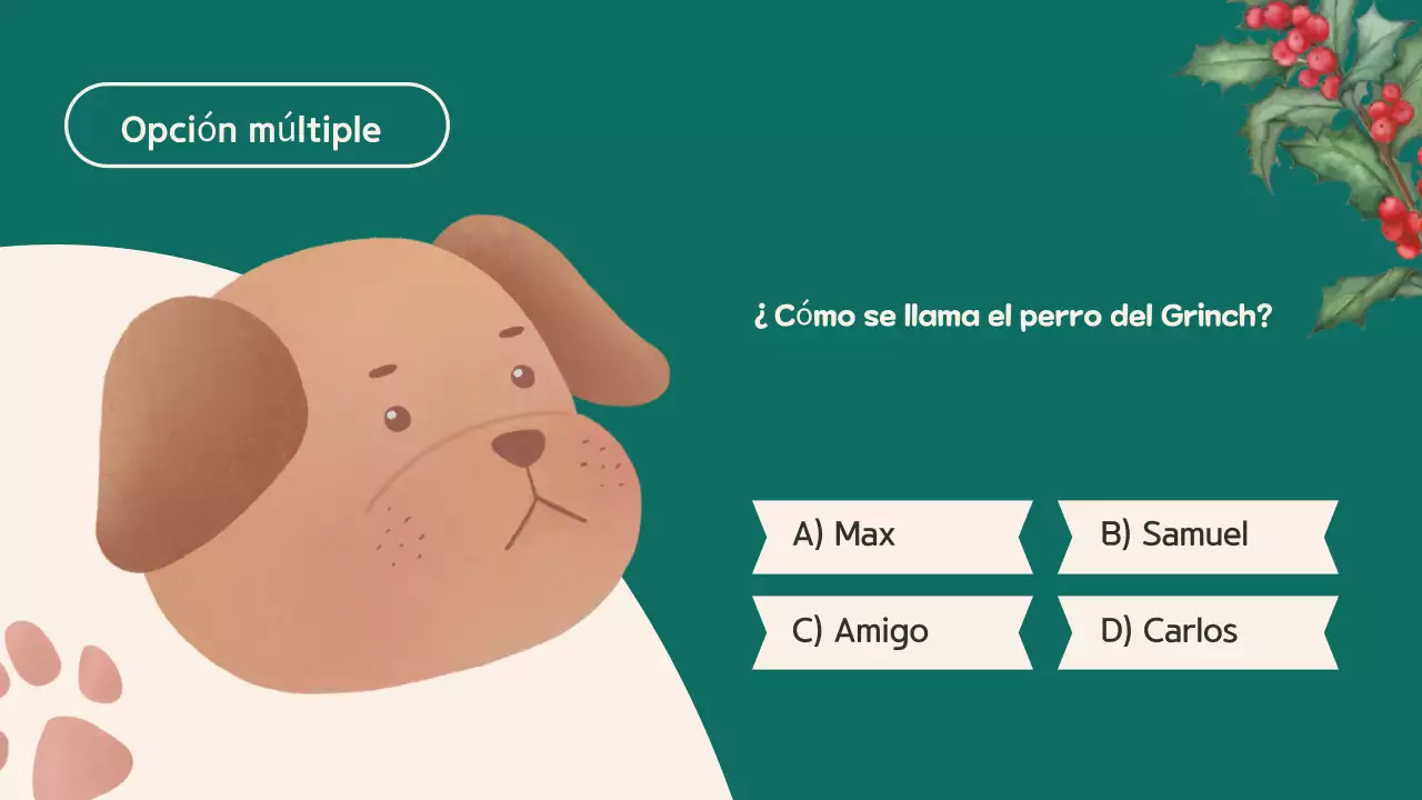 Rojo Beige Ilustración Christmas Quiz