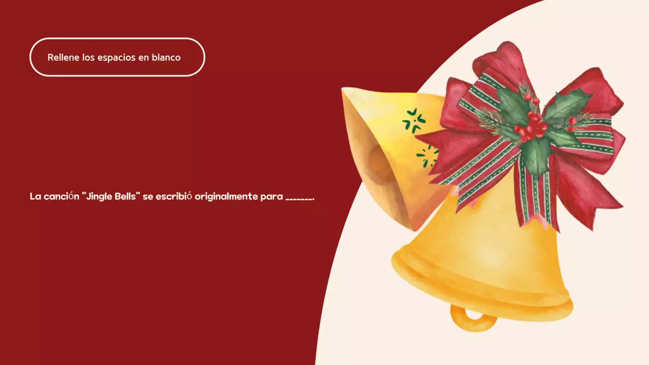 Rojo Beige Ilustración Christmas Quiz