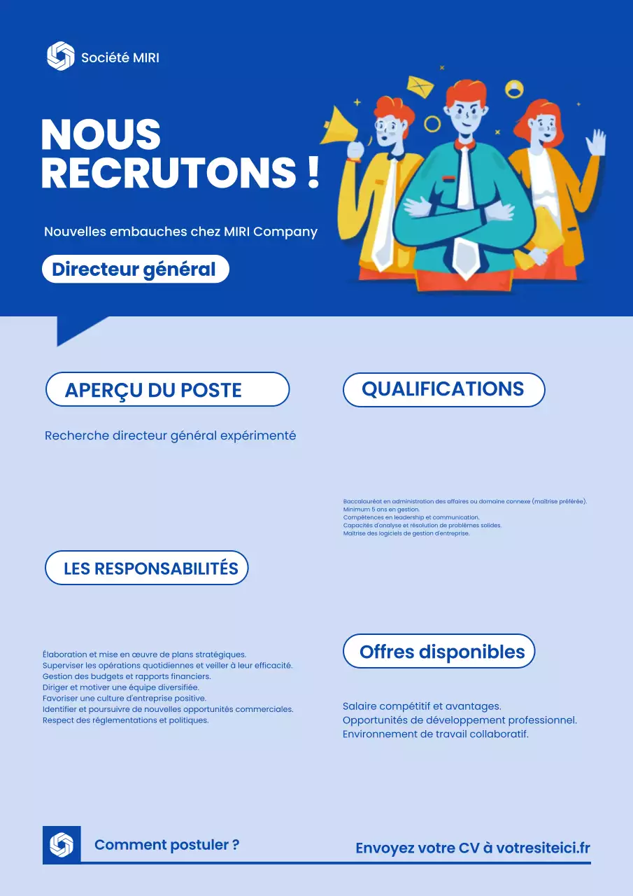 simple blue nous recrutons