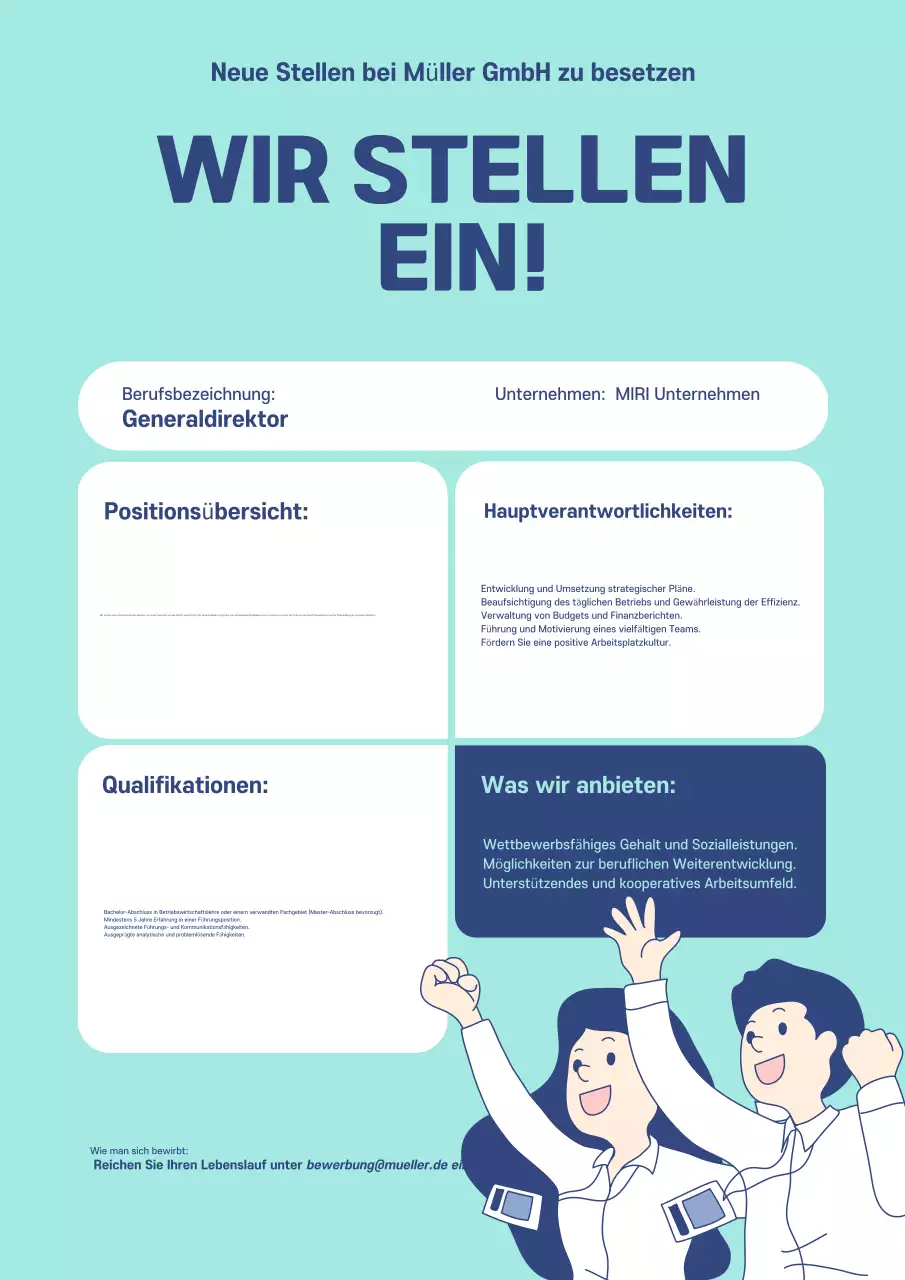 blue modern job recruitment