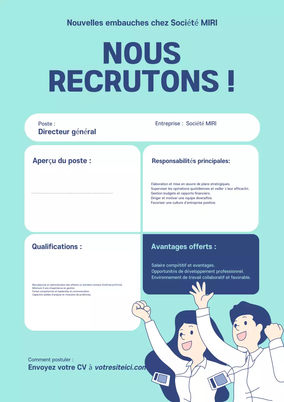 blue modern job recruitment