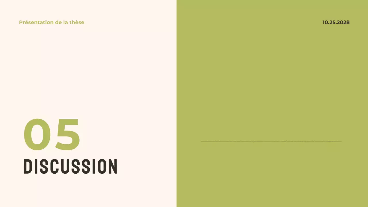 Présentation de la thèse sur la modernité verte