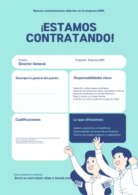 blue modern job recruitment