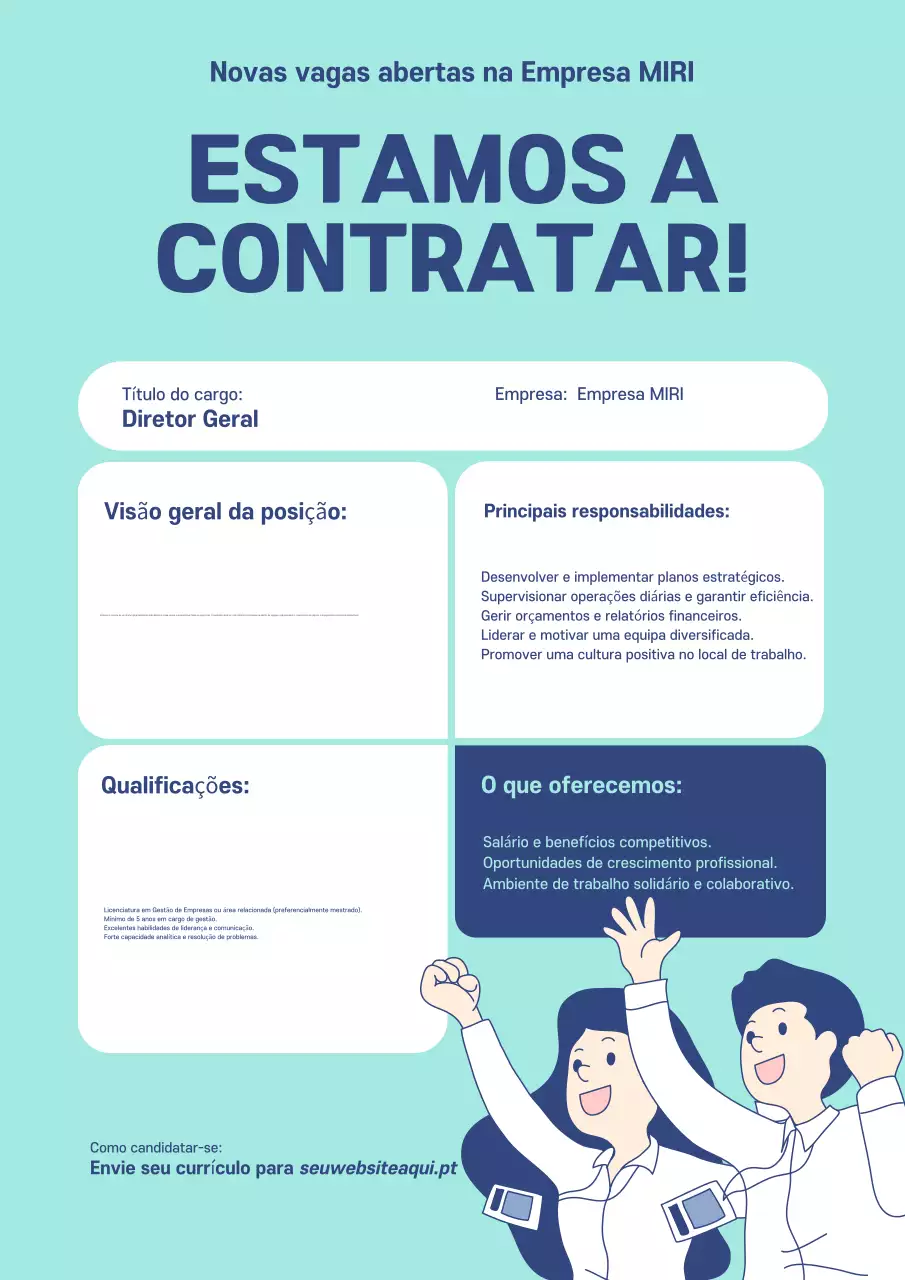 blue modern job recruitment