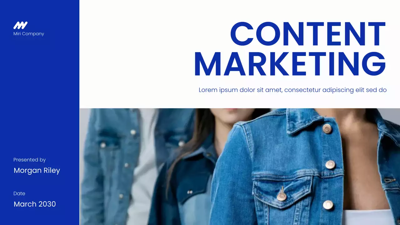 Blue and White Content Marketing Presentation