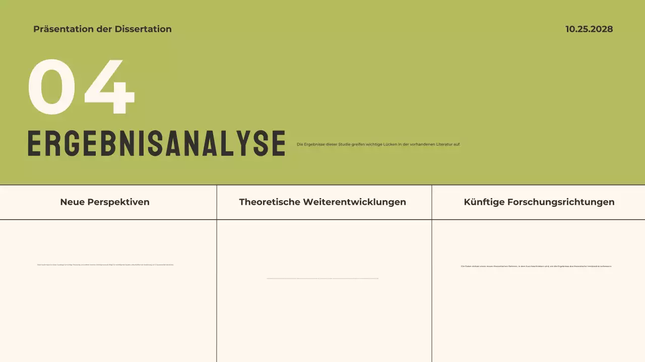 Green Modern Thesis Präsentation