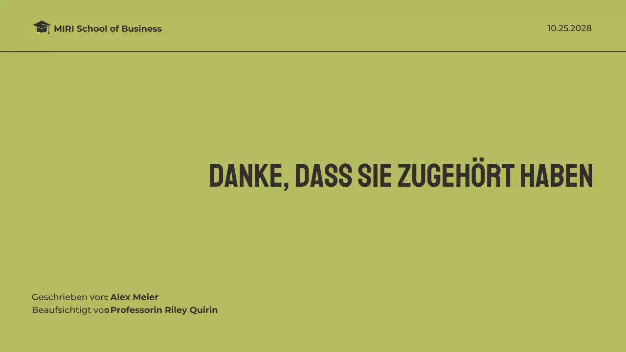 Green Modern Thesis Präsentation