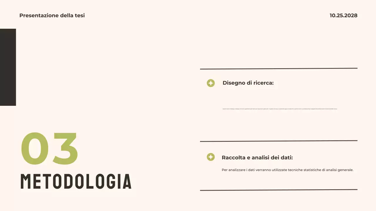 Presentazione della tesi Green Modern