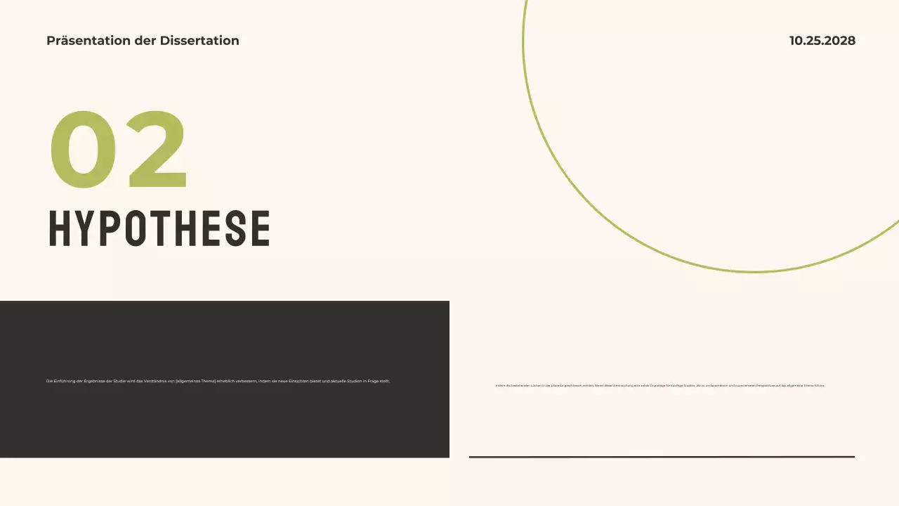 Green Modern Thesis Präsentation