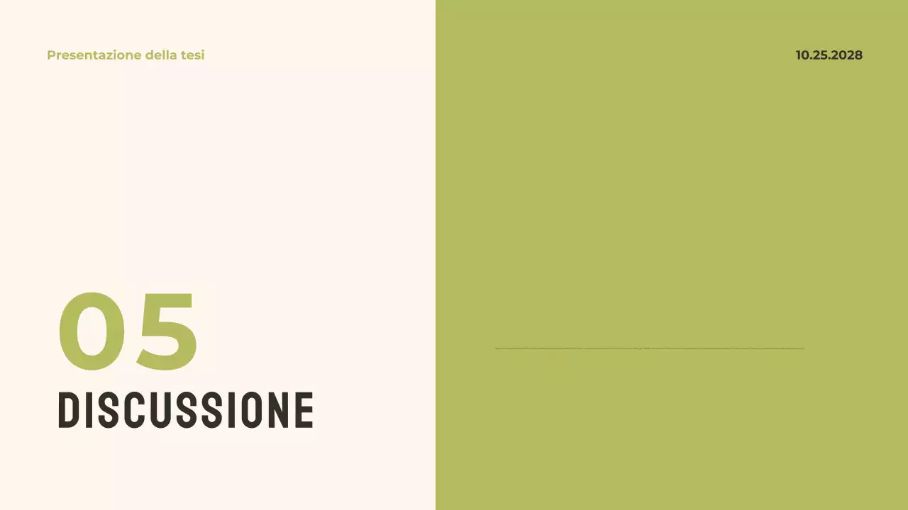 Presentazione della tesi Green Modern