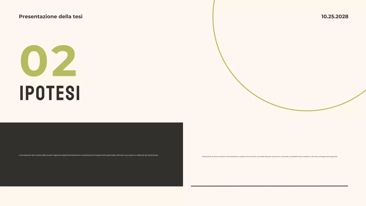 Presentazione della tesi Green Modern