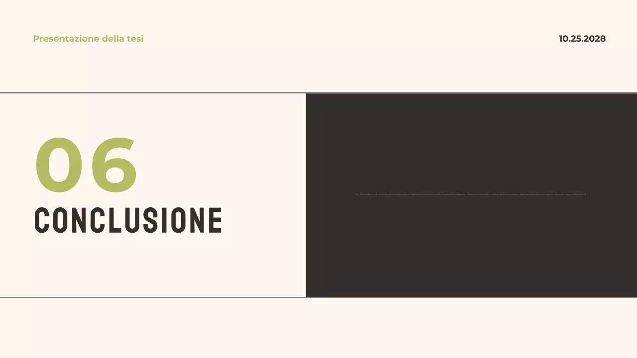 Presentazione della tesi Green Modern