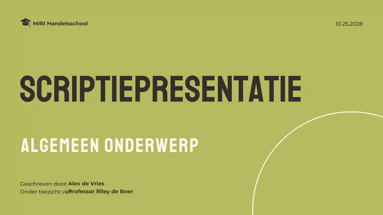 Groen Modern Proefschrift Presentatie