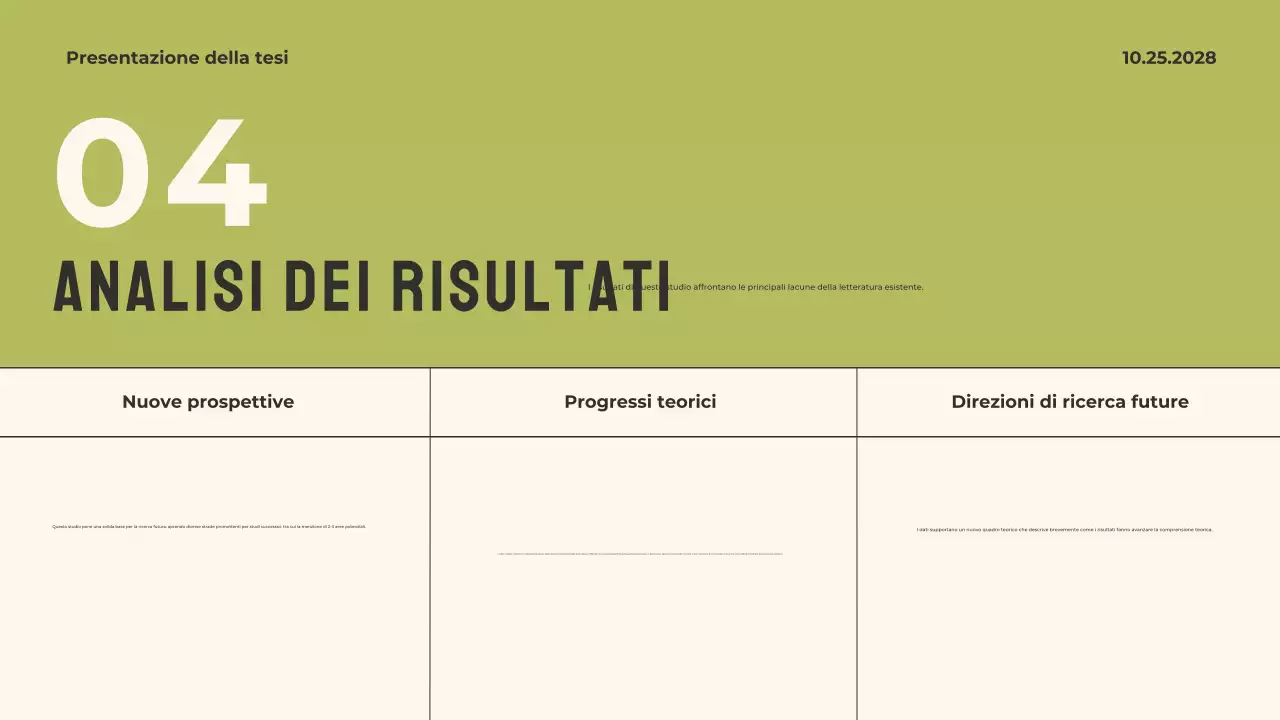 Presentazione della tesi Green Modern