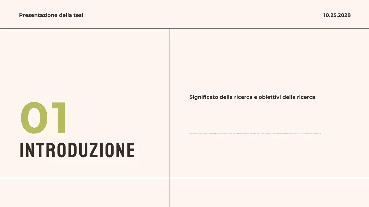 Presentazione della tesi Green Modern