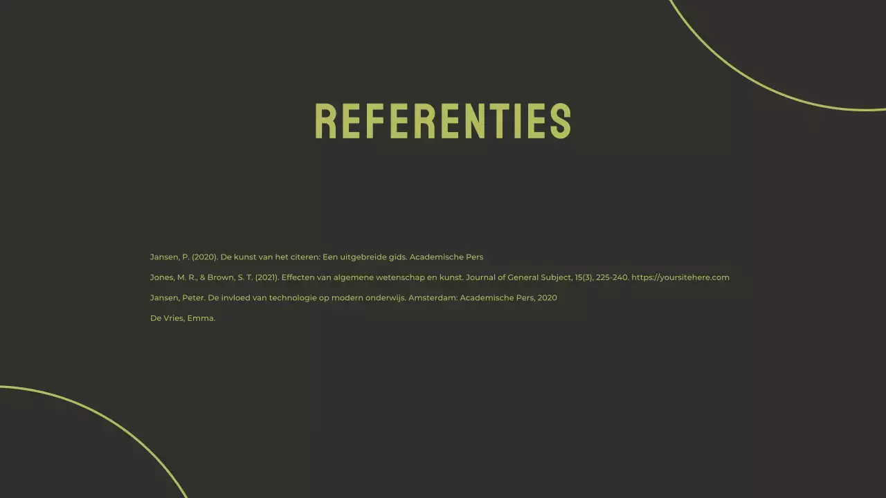 Groen Modern Proefschrift Presentatie