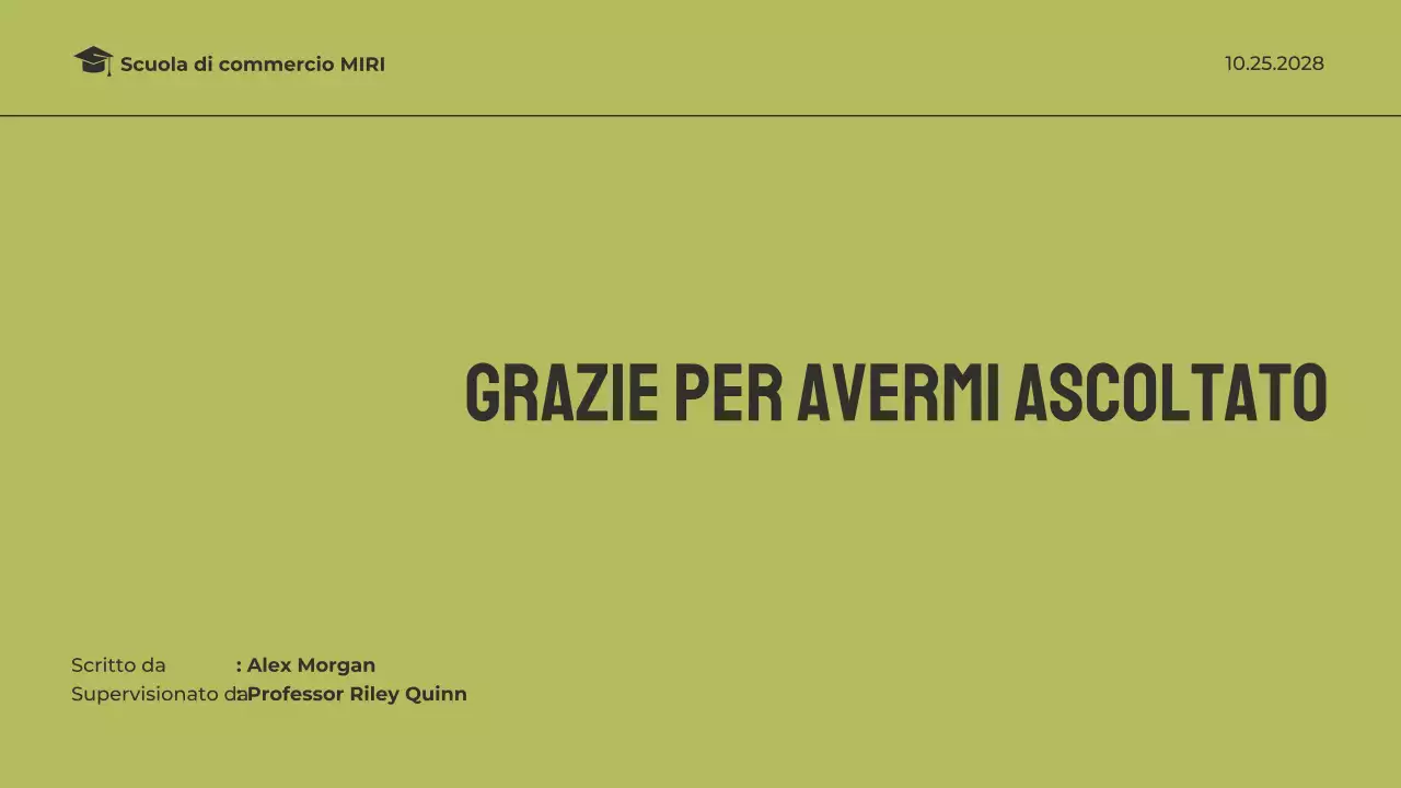 Presentazione della tesi Green Modern