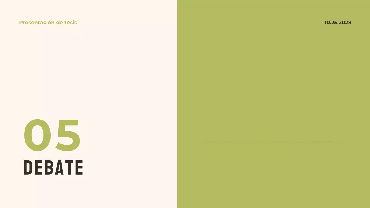 Presentación de la tesis Green Modern