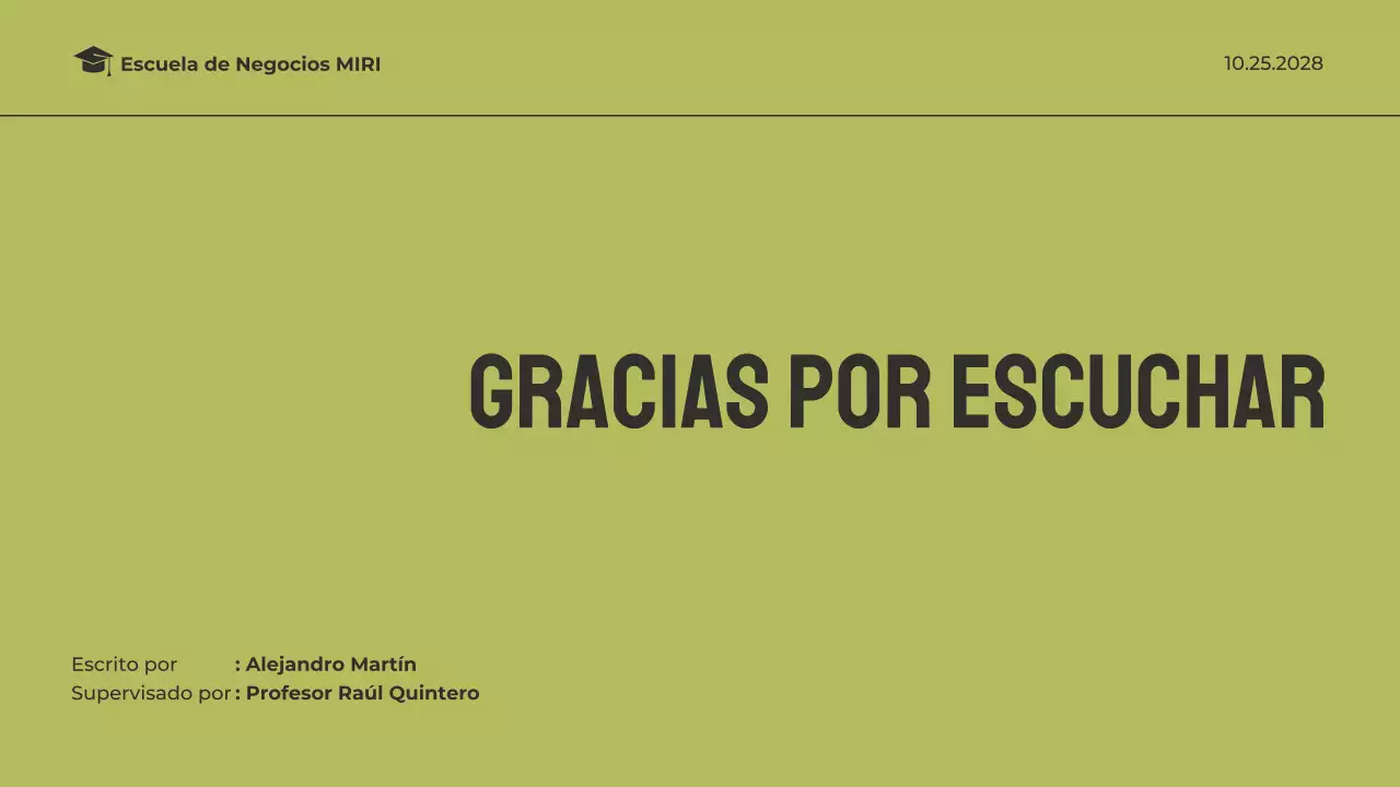 Presentación de la tesis Green Modern