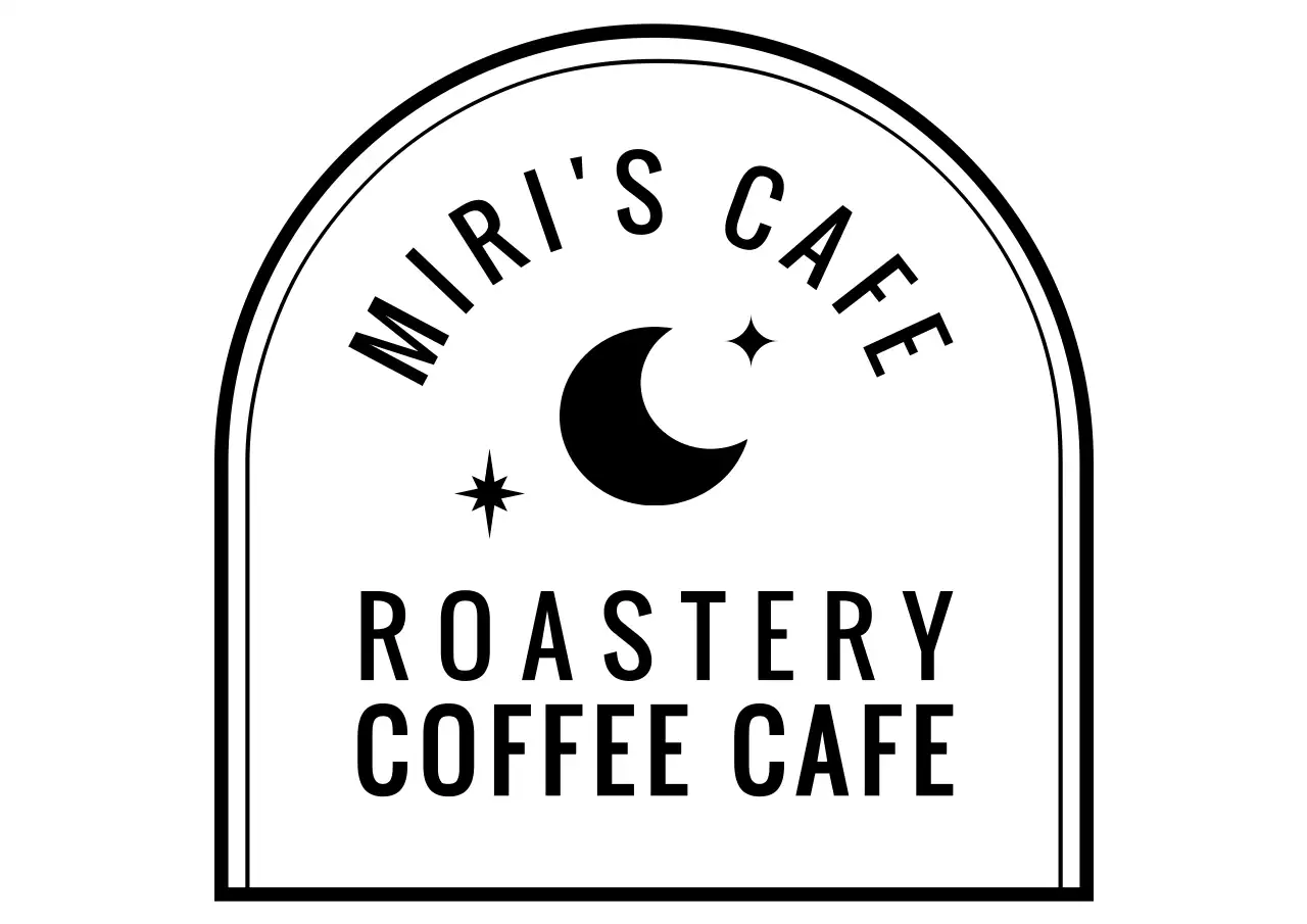 白黒 シンプル カフェ ロゴ