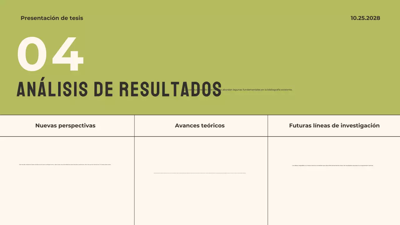 Presentación de la tesis Green Modern