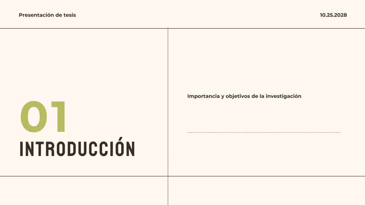 Presentación de la tesis Green Modern