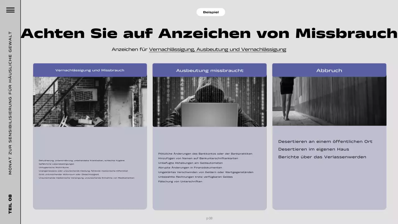 lila modernes Bewusstsein Präsentation