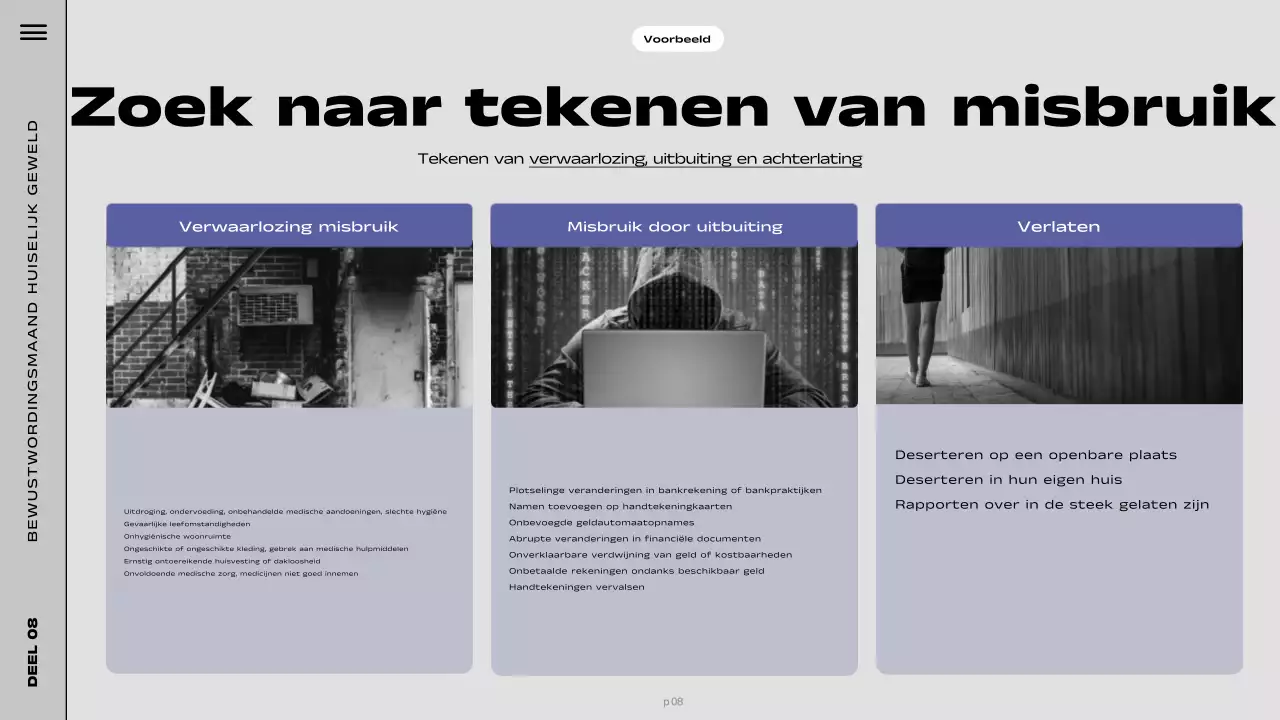 presentatie paars modern bewustzijn