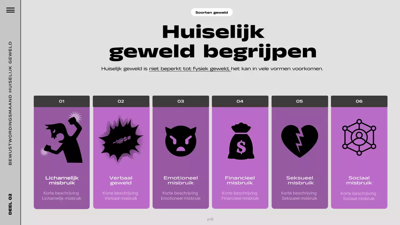 presentatie paars modern bewustzijn