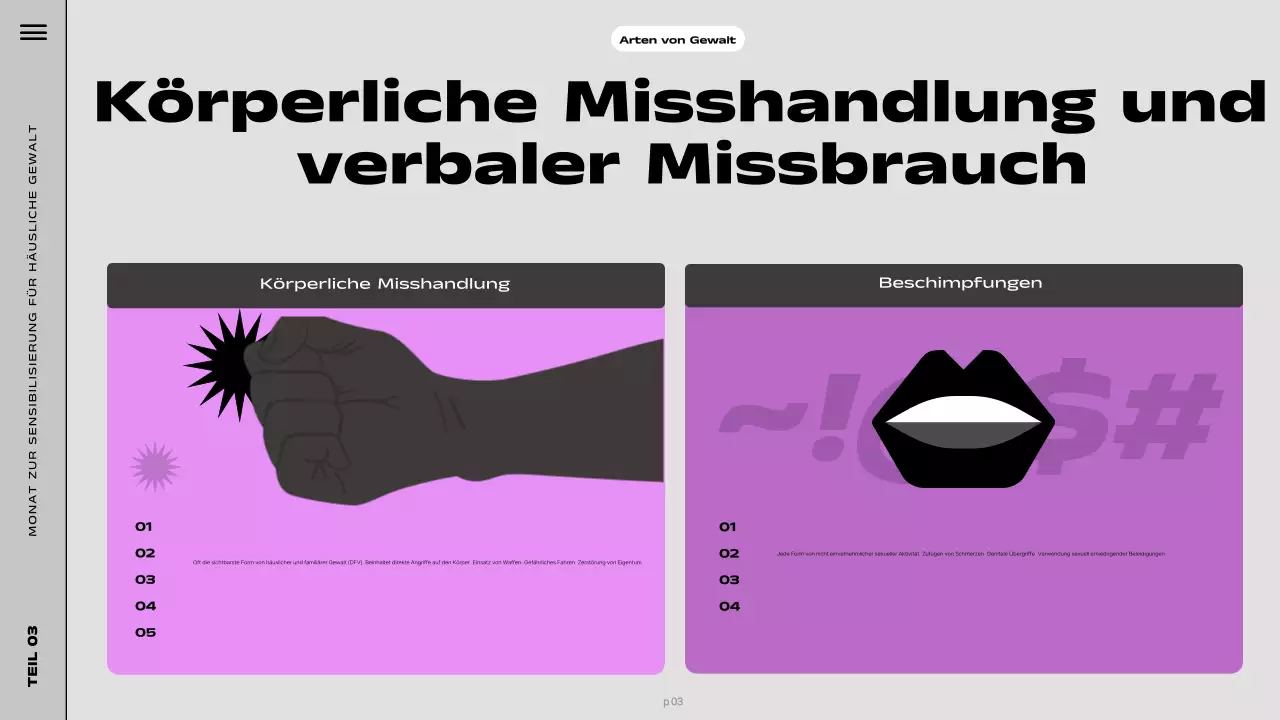 lila modernes Bewusstsein Präsentation