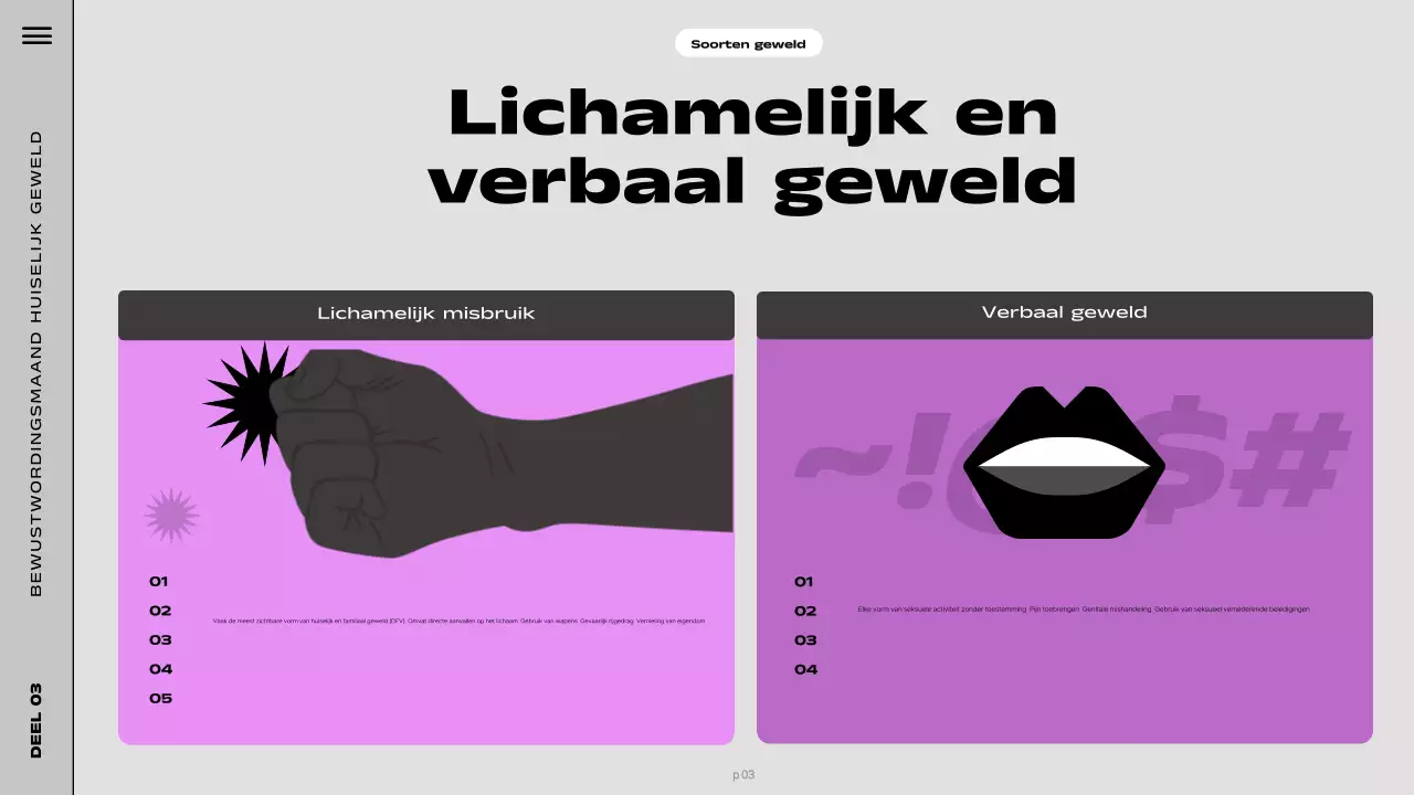 presentatie paars modern bewustzijn
