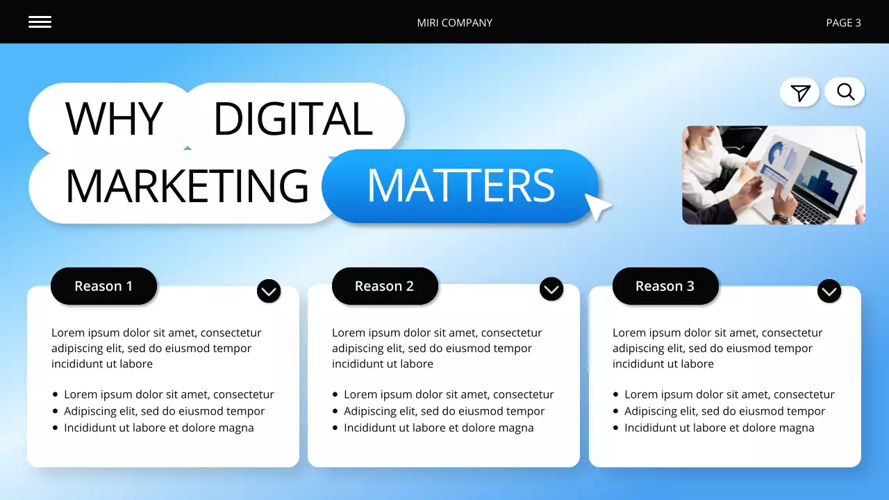Blue and White Digital Marketing Presentation