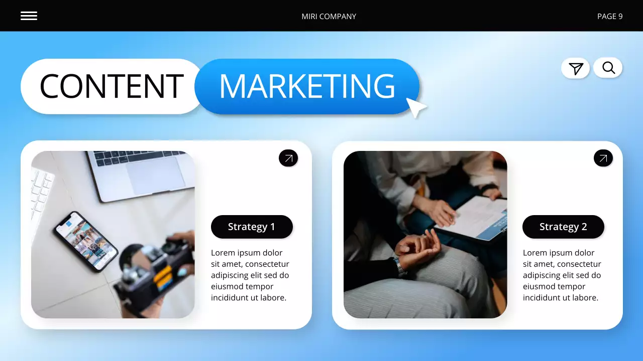 Blue and White Digital Marketing Presentation