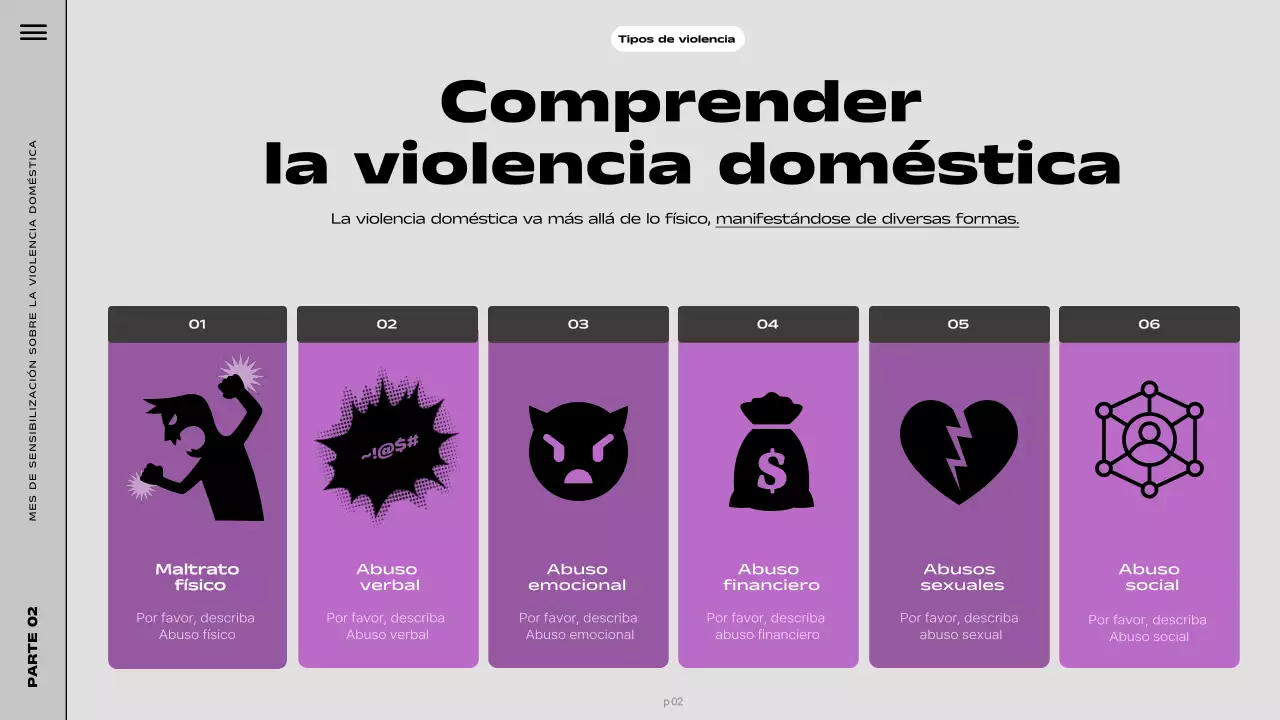 purple modern awareness presentation