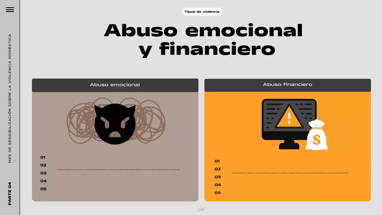 purple modern awareness presentation