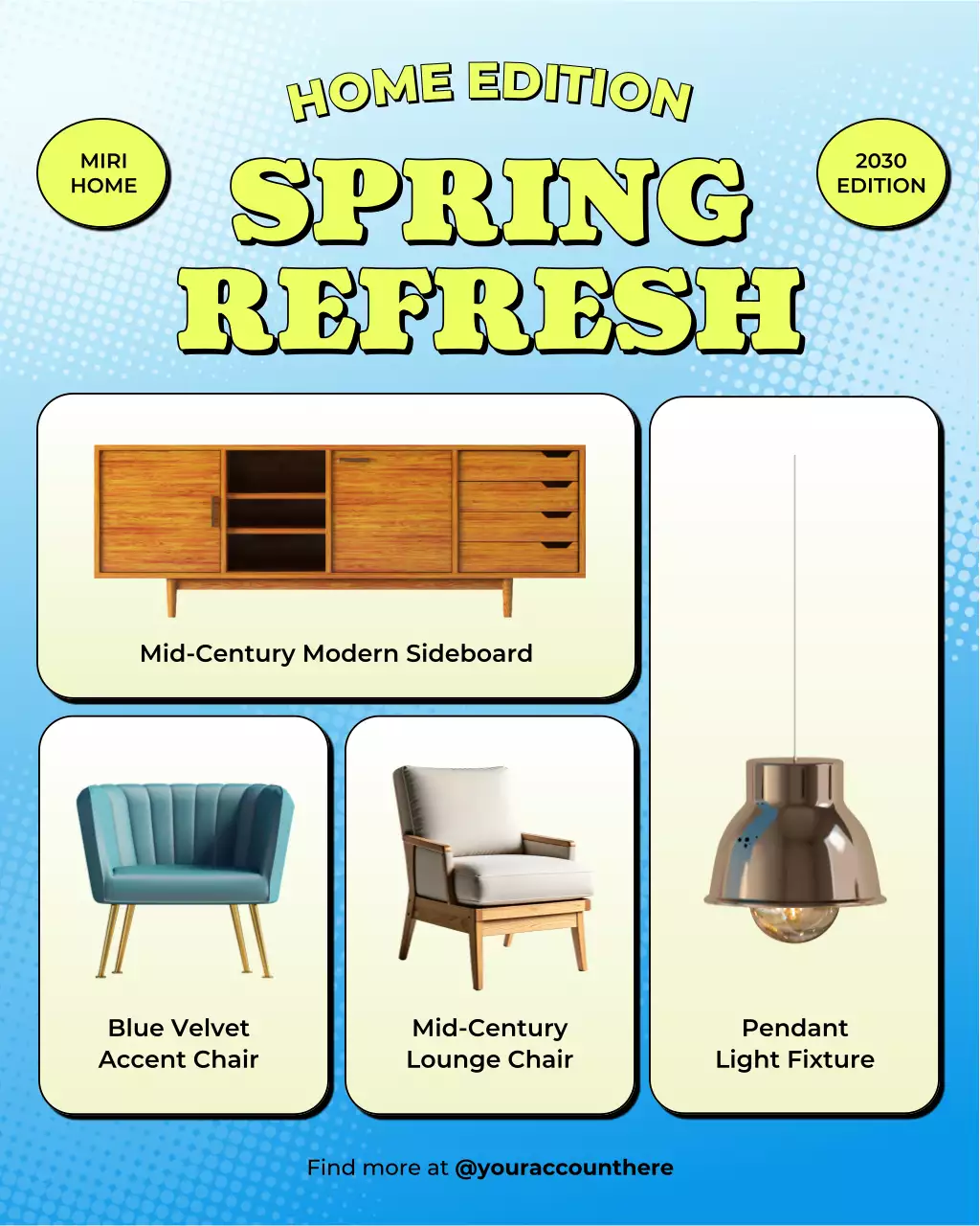 Blue and Green Retail Promotion Instagram Post