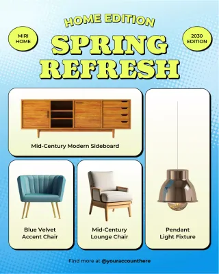 Blue and Green Retail Promotion Instagram Post