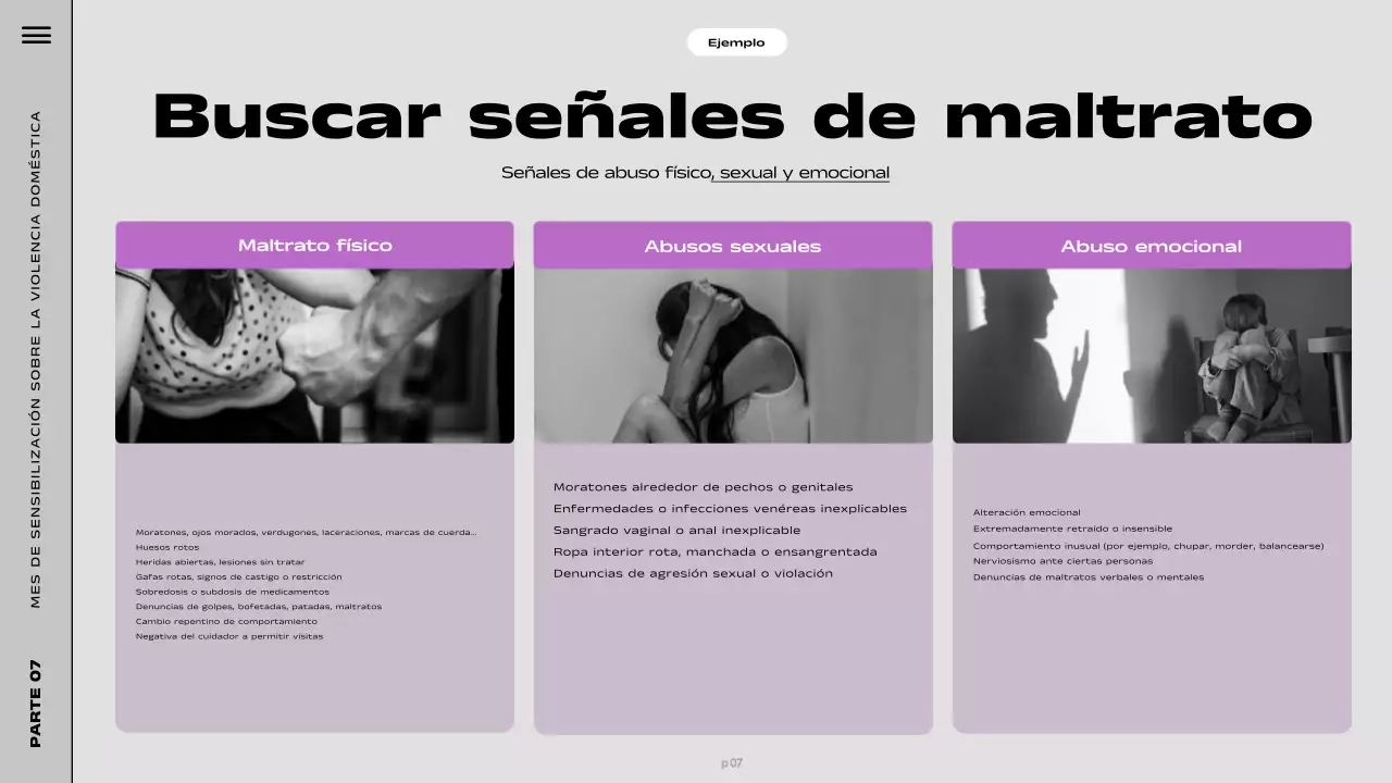 purple modern awareness presentation