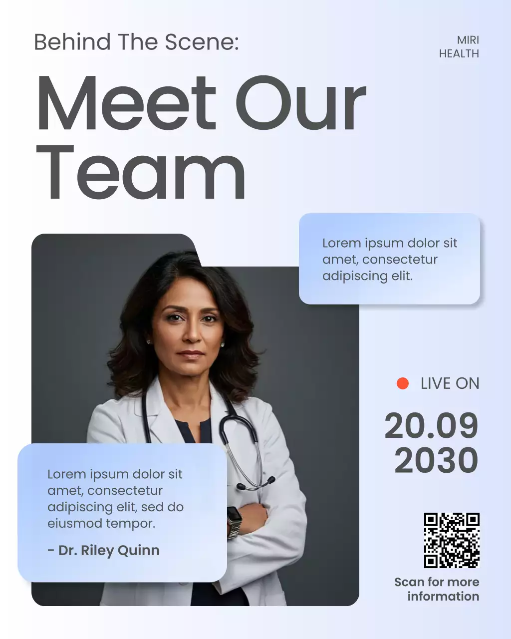 Blue and Black Team Insights Instagram Post