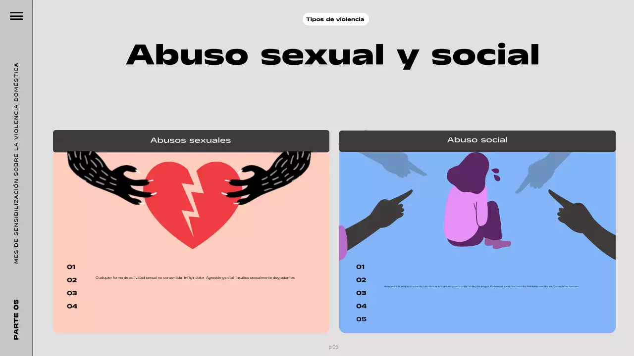 purple modern awareness presentation