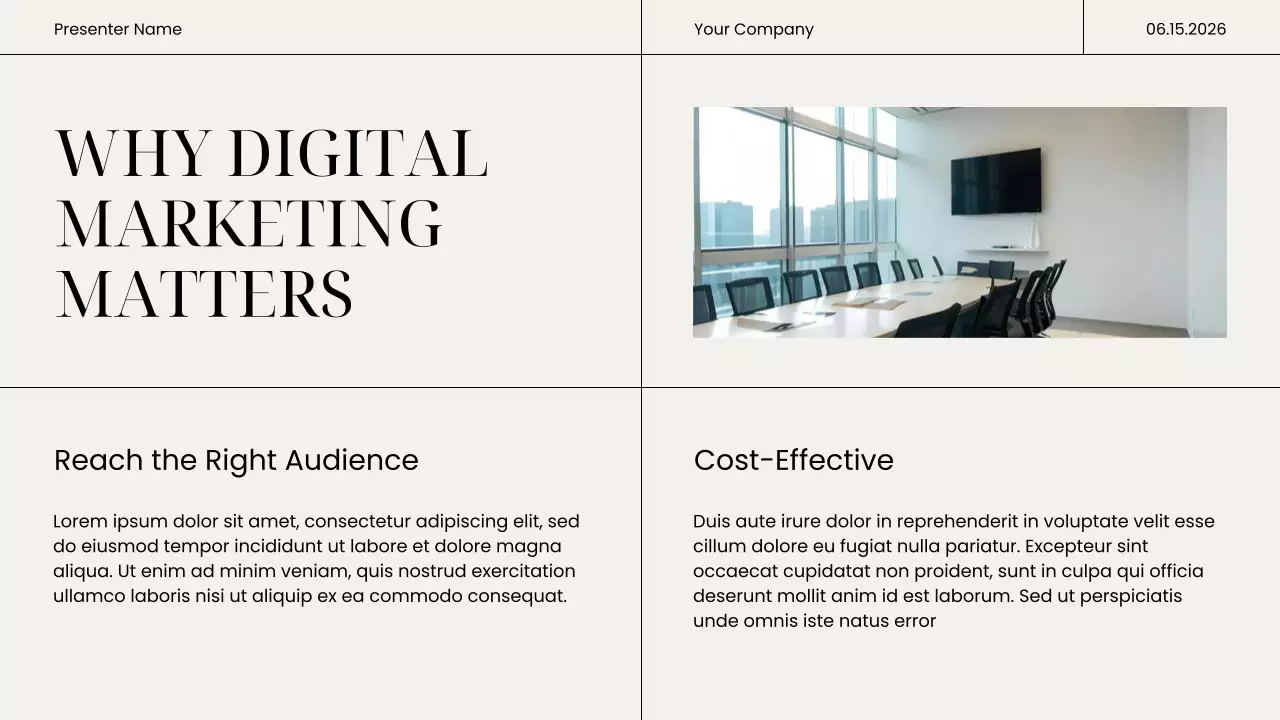 Beige Digital Marketing For Success Business Plan Presentation