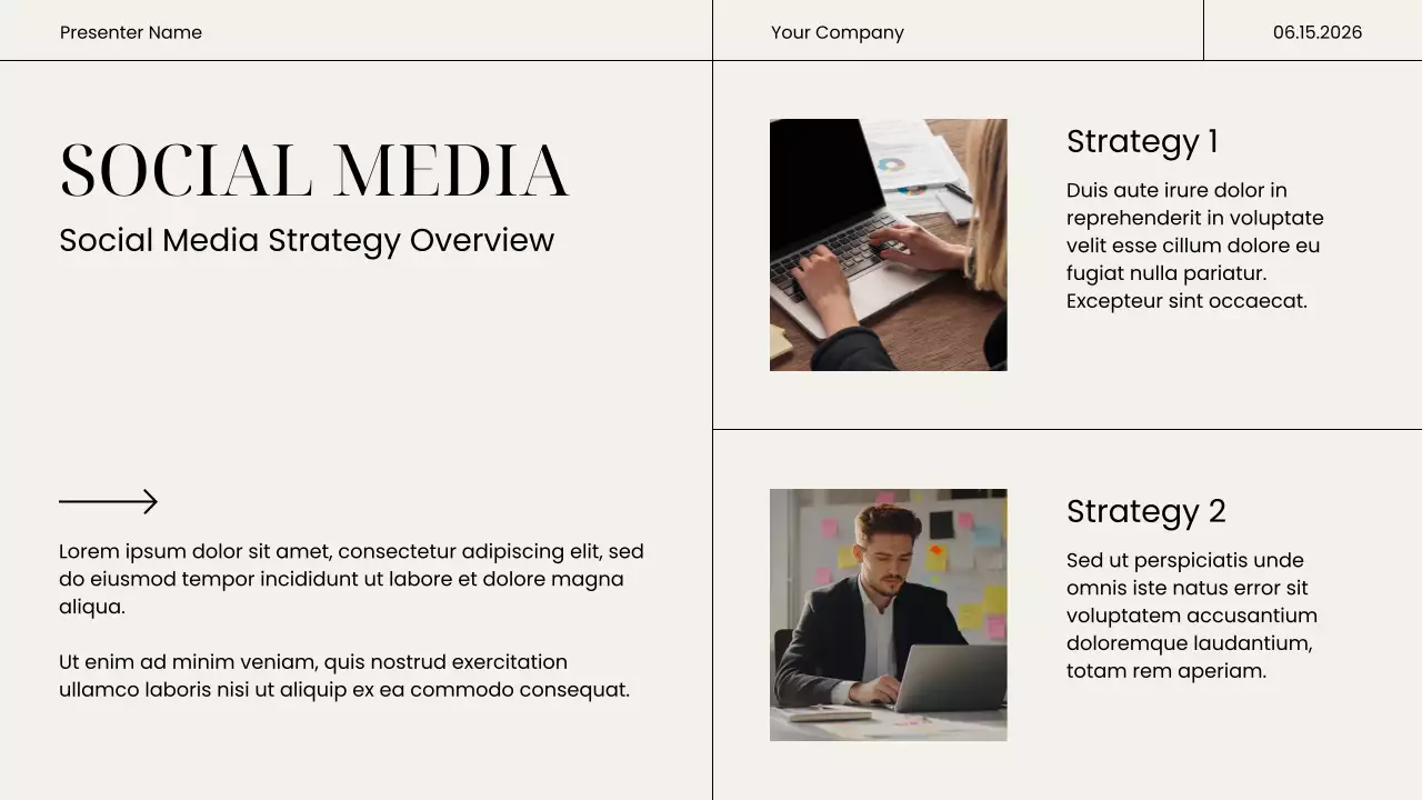 Beige Digital Marketing For Success Business Plan Presentation