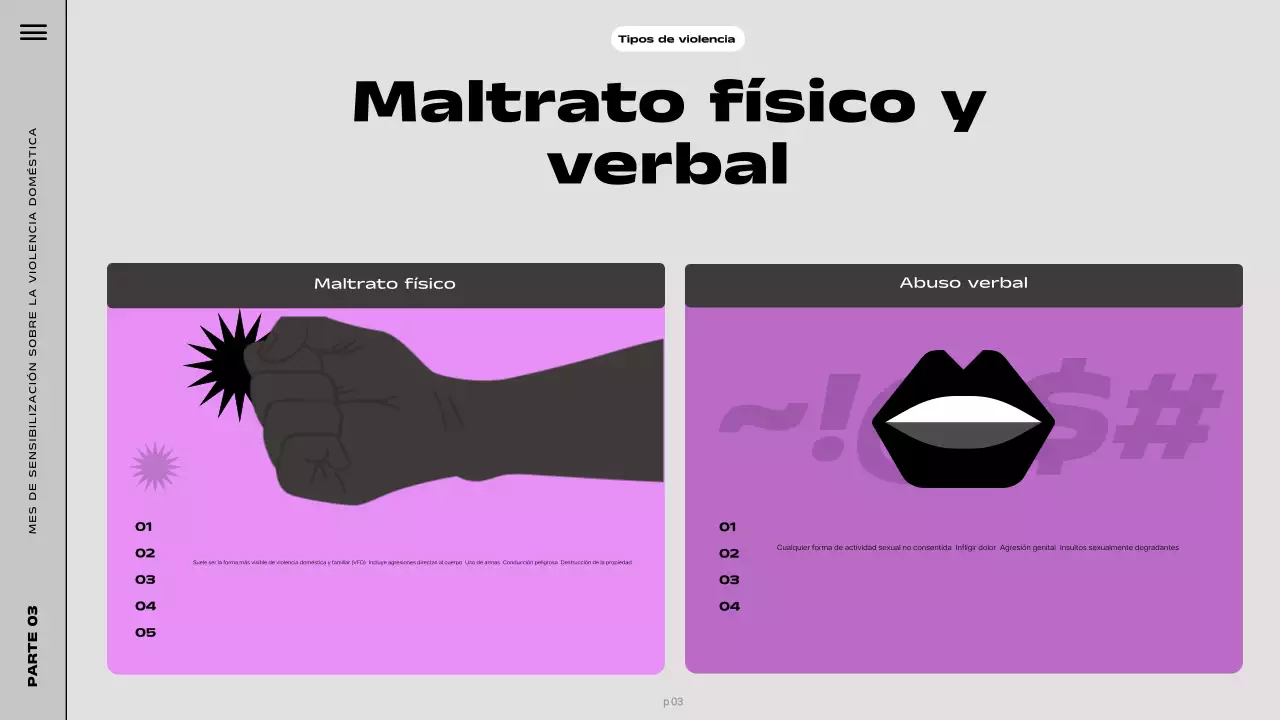 purple modern awareness presentation