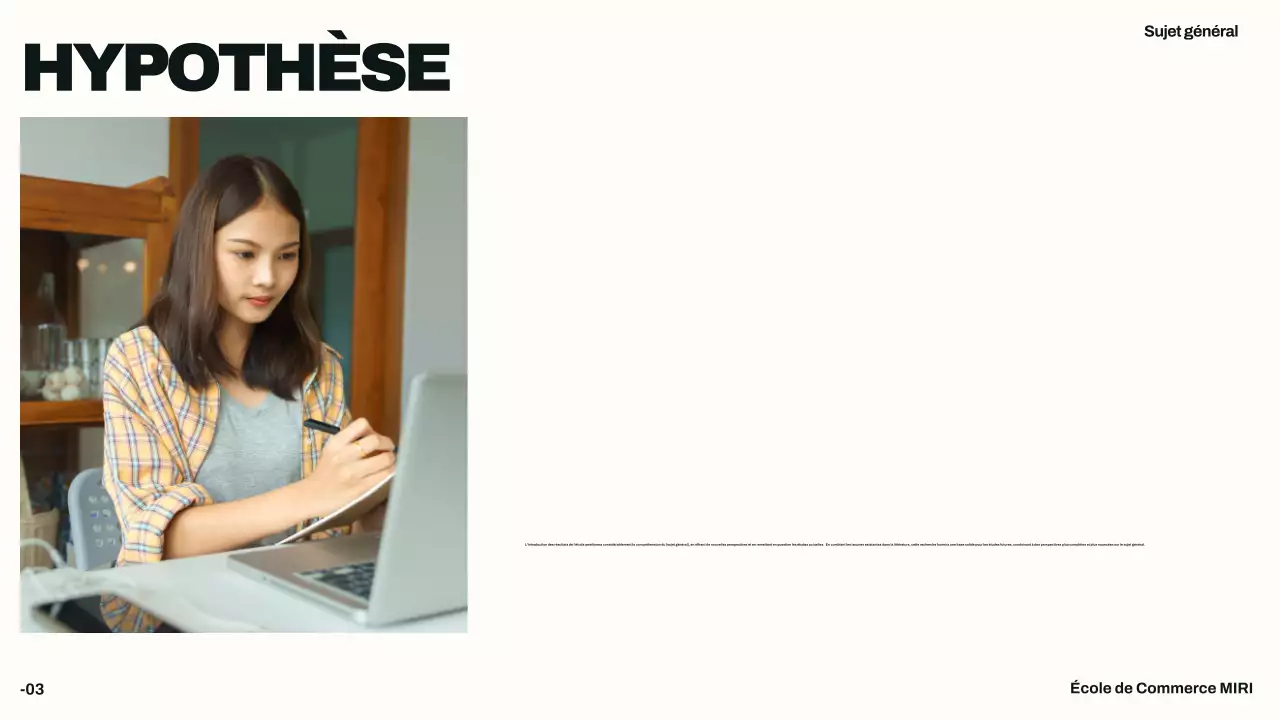 Présentation de thèse professionnelle beige