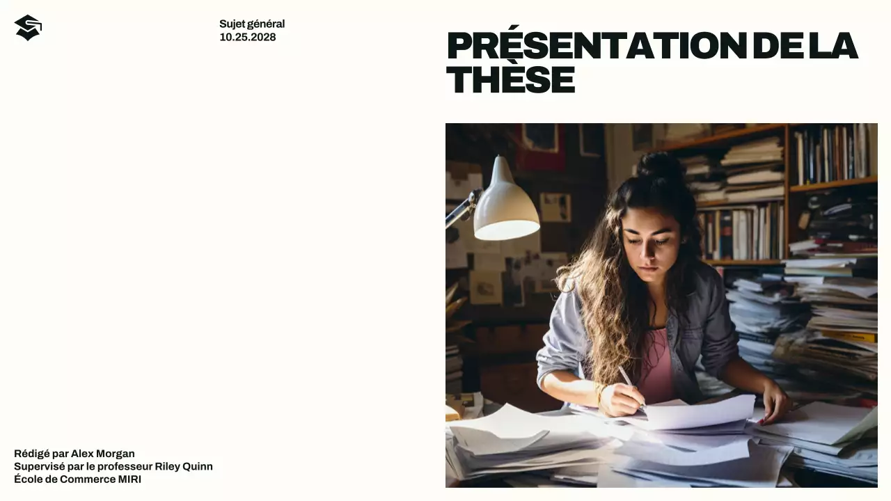 Présentation de thèse professionnelle beige