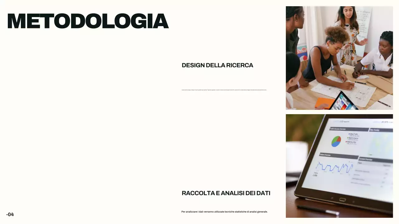 Presentazione della tesi professionale Beige